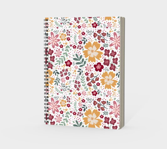 Floral Spiral Notebook